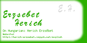erzsebet herich business card